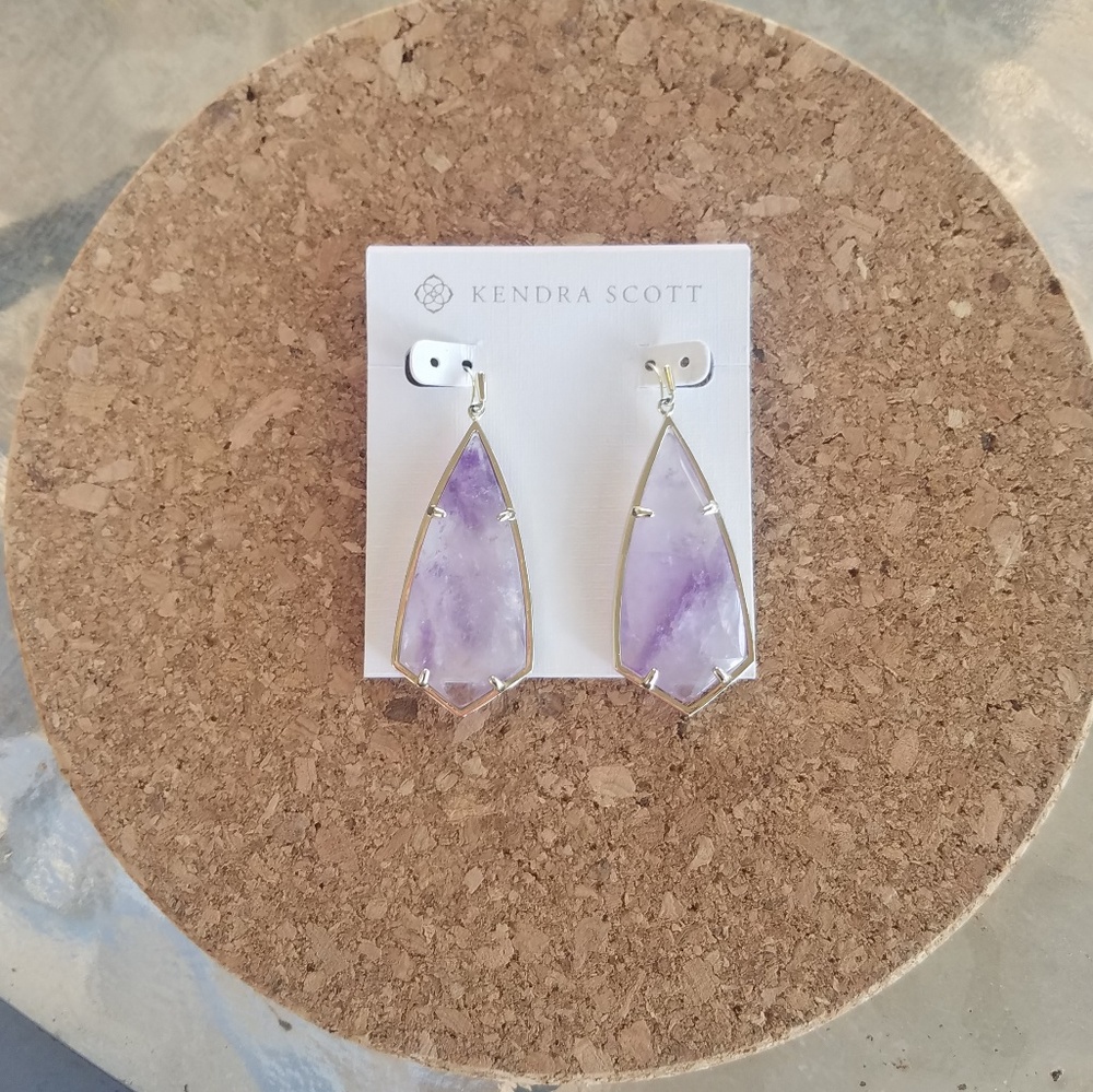 Kendra Scott Amethyst Carla Earrings.